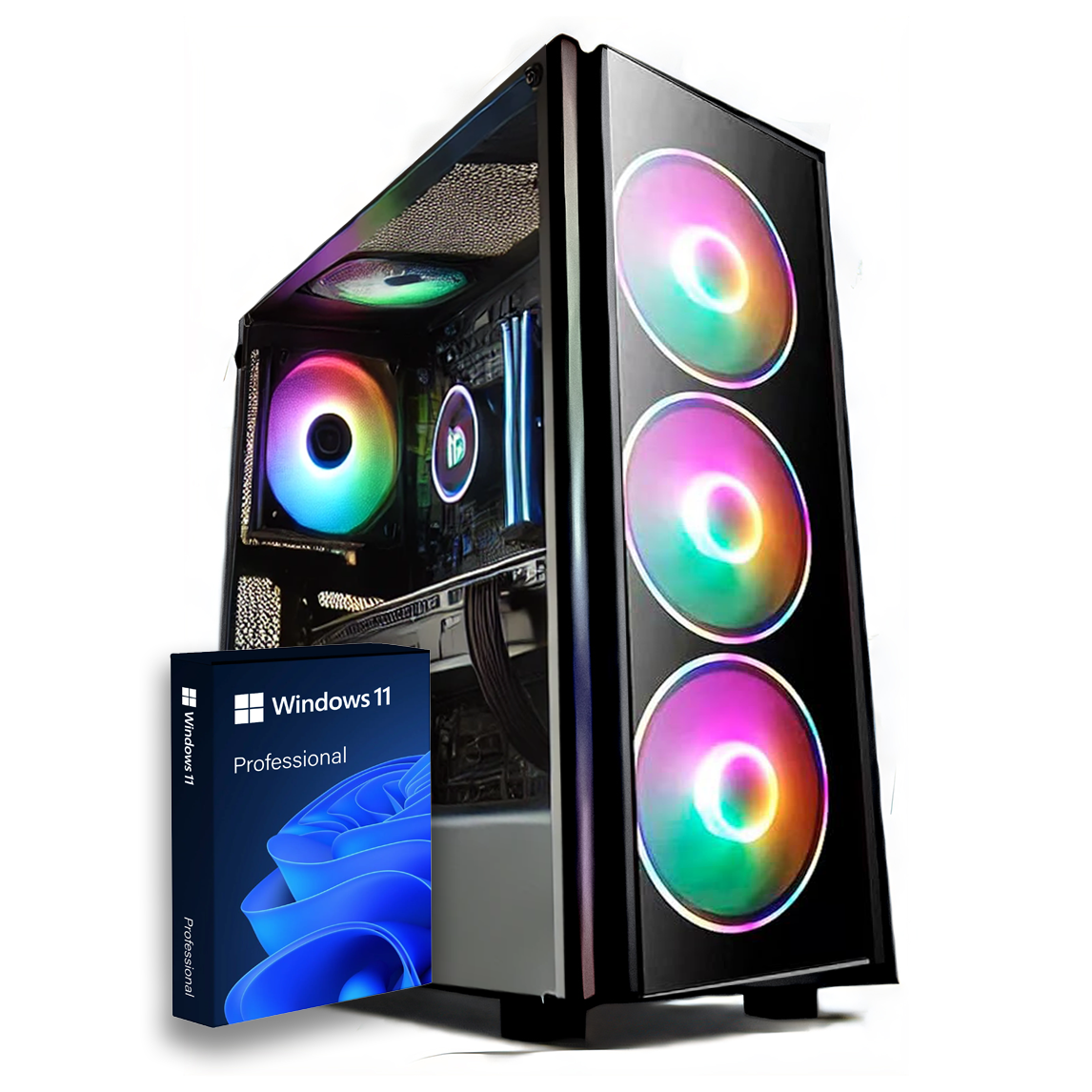 PC Gaming CeO-Tech® Hathor - core i9 14ª gen 14900K - WiFi - Win11 Pro - GeForce RTX4060Ti 8GB DDR6 - 32GB DDR5 - 1000GB M2 - Dissipatore a Liquido 240v2
