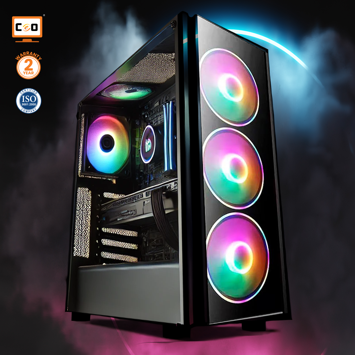 PC Gaming CeO-Tech® Hathor - core i9 14ª gen 14900K - WiFi - Win11 Pro - GeForce RTX4060Ti 8GB DDR6 - 32GB DDR5 - 1000GB M2 - Dissipatore a Liquido 240v2