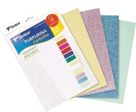 Cartoncino Fabriano Glitter A4 5 pz. Colori Pastel 00060289