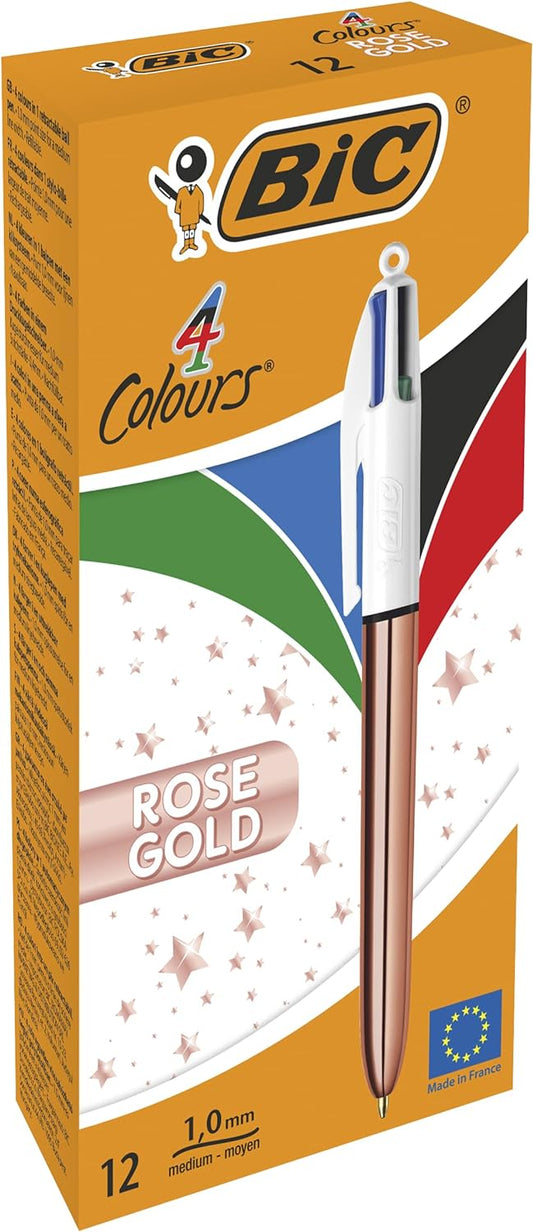 Penne Bic 4 Colori Rose Gold 12 pz.