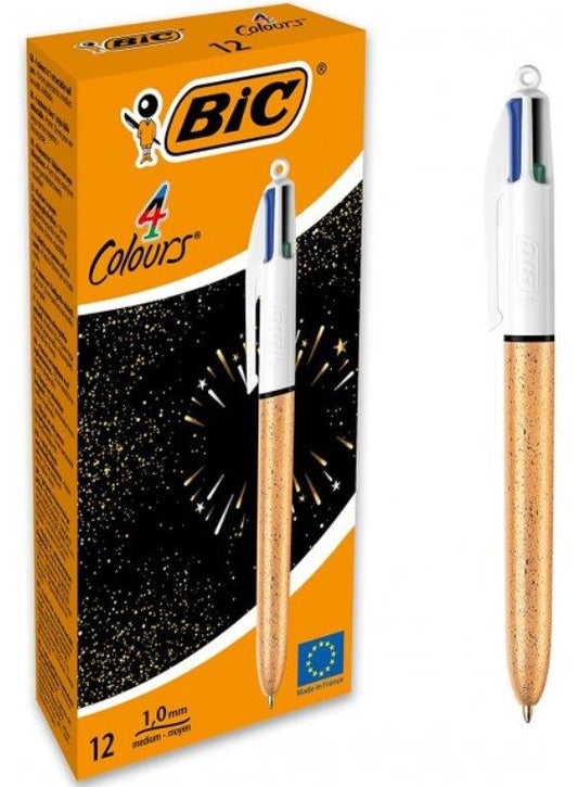 Penne Bic 4 Colori Champagne Gold 12 pz.