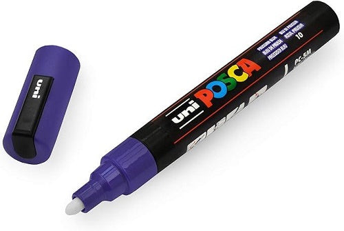 Marker Uni Posca Media PC5 M Blu di Prussia n.10 6 pz.