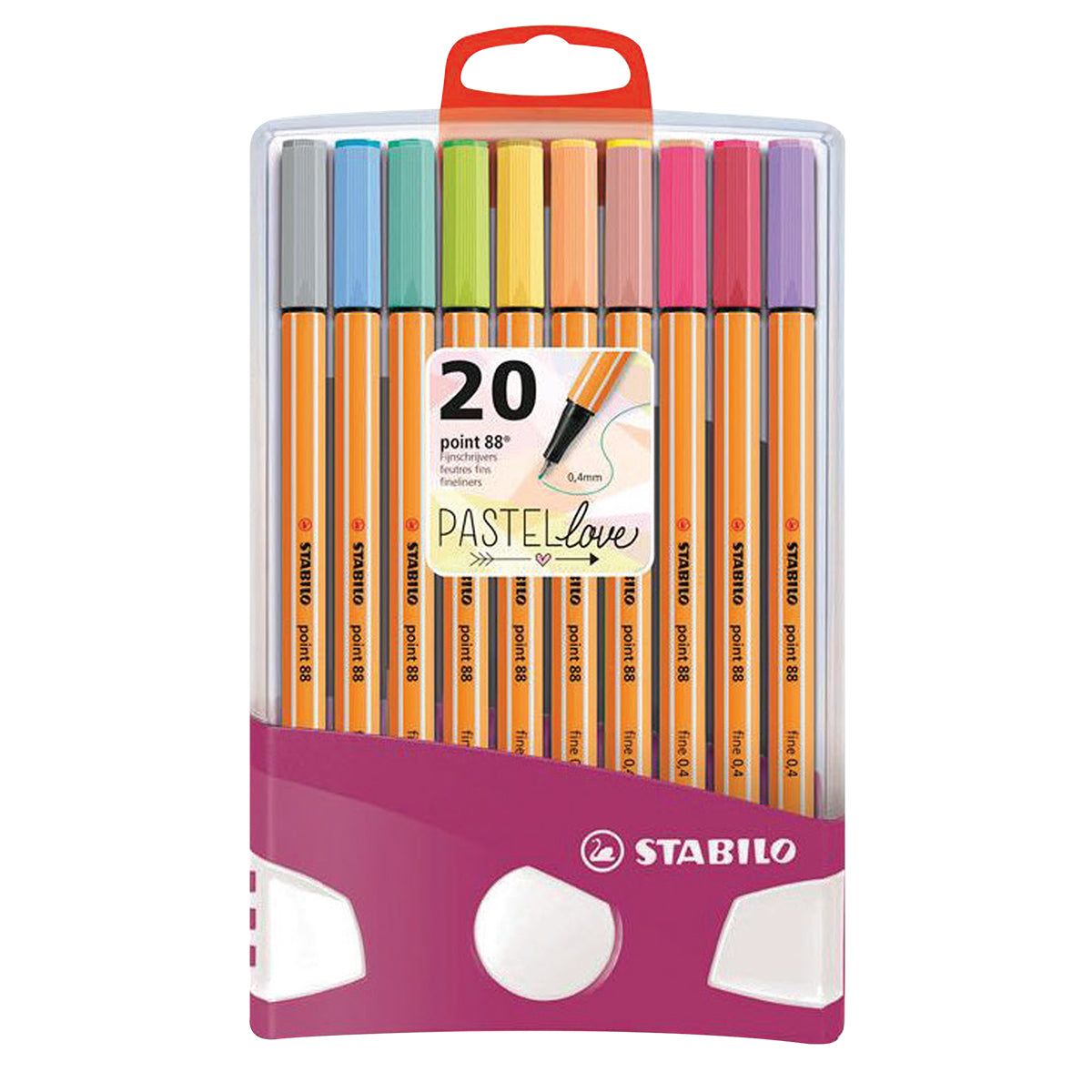 Pennarelli Stabilo Point 88  Pastel Parade BE8820-0311 a 20 colori