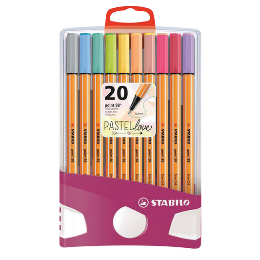 Pennarelli Stabilo Point 88  Pastel Parade BE8820-0311 a 20 colori