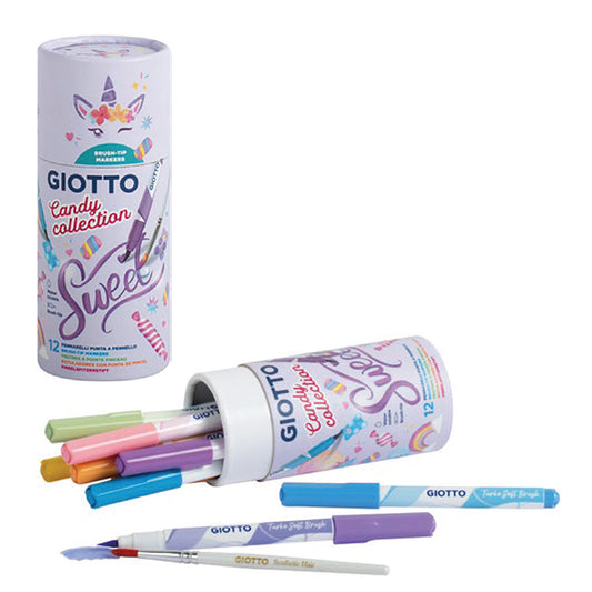 Pennarelli Giotto Candy Collection Soft Brush a 12