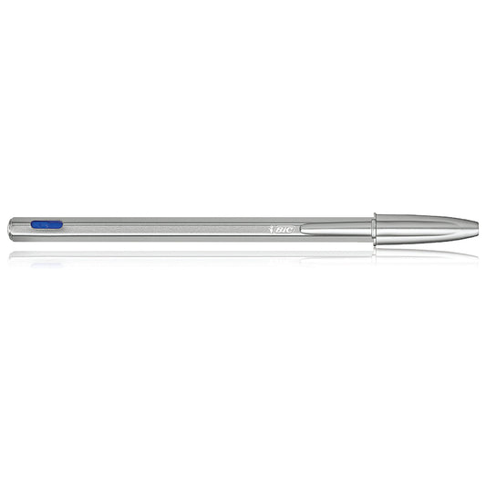 Penne Bic Cristal Re New Argento Blu