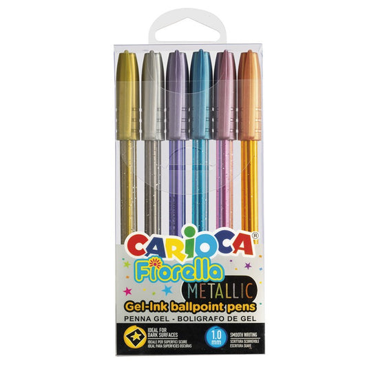 Penne Carioca Fiorella blister Metallic da  6 colori 43363