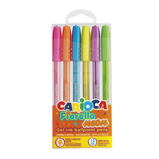 Penne Carioca Fiorella blister Neon da  6 colori 43365
