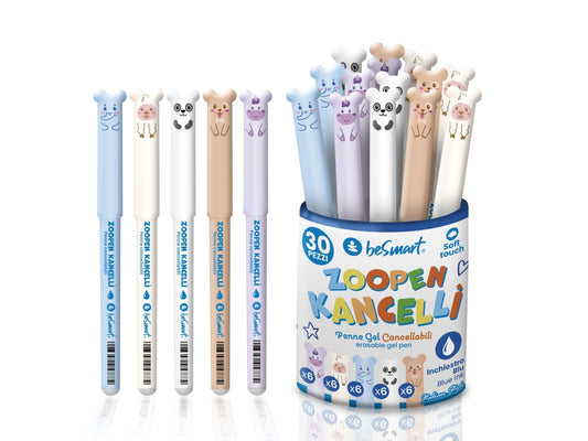 Penna Cancellabile BeSmart Zoo Kancelli Blu 30 pz.