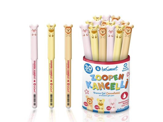 Penna Cancellabile BeSmart Zoo Kancelli Rosso 30 pz.