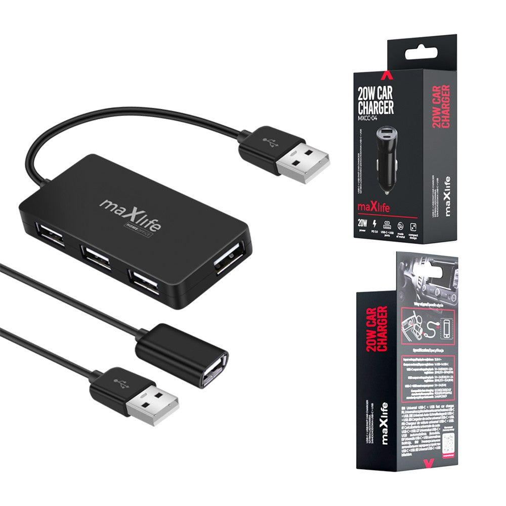 TF Multipresa USB 2.0 4 porte cavo da 1,5 mt.