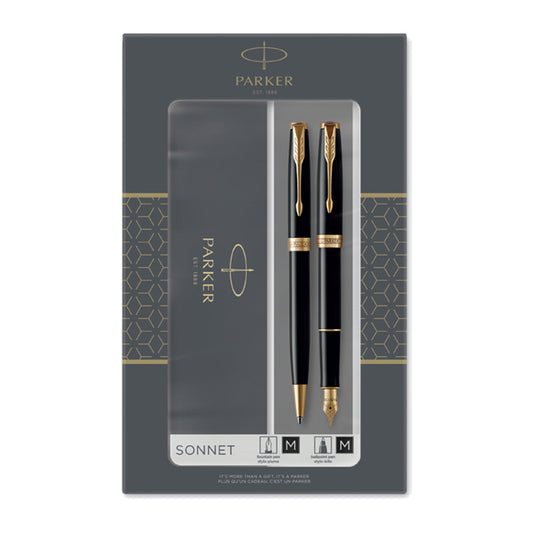 Parker Gift Set Sonnet Matt Black GT BP FP 2093371