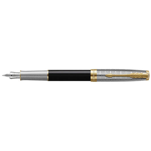 Parker Sonnet Metal Black GT Stilo F 18K 2119784