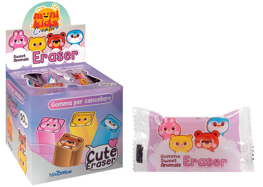 Gomme da cancellare Sweet Animals Monikids 50 pz.
