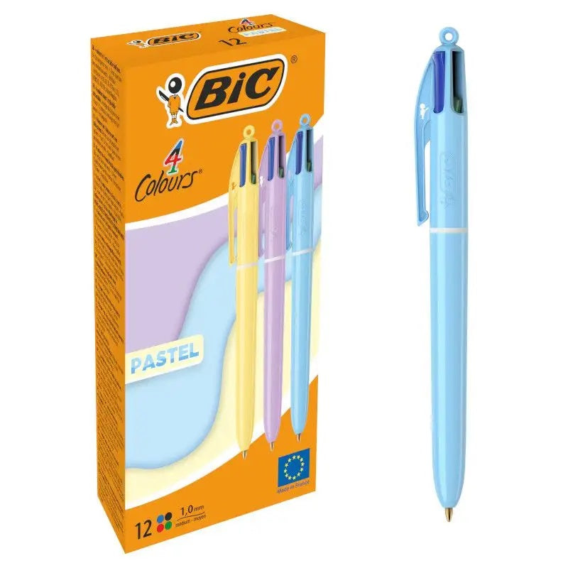 Penne Bic 4 Colori Pastel 12 pz.