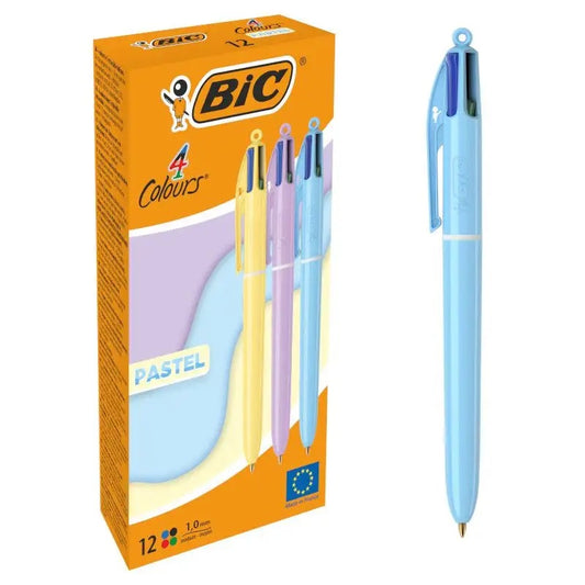 Penne Bic 4 Colori Pastel 12 pz.