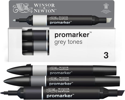 W&N Promarker Set  3 Grey Tones 0290185