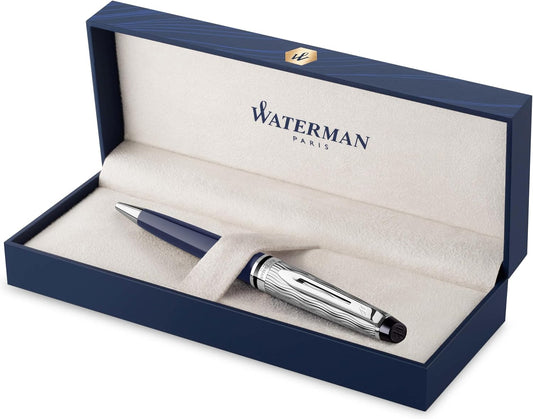 Waterman Expert Deluxe Blue Chrome Trim Sfera 2166466