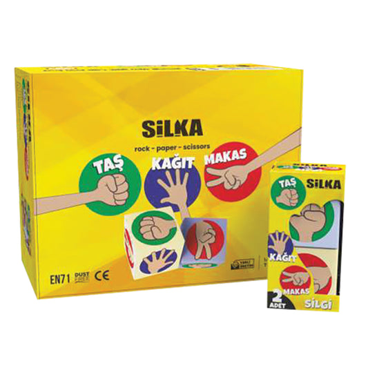 Gomme Silka TPR Roccia Carta Forbici 12 pz. ART.1039