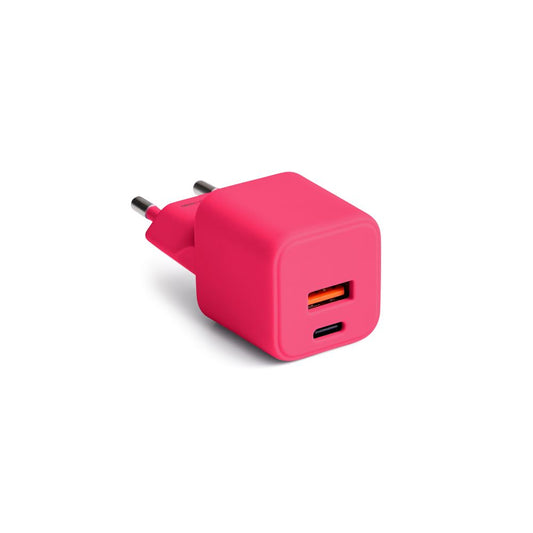 TF Caricatore Colorum USB-A USB-C 30W Magenta