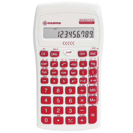 Calcolatrice Osama Scientifica OS 84019079 Bianco\Rosso