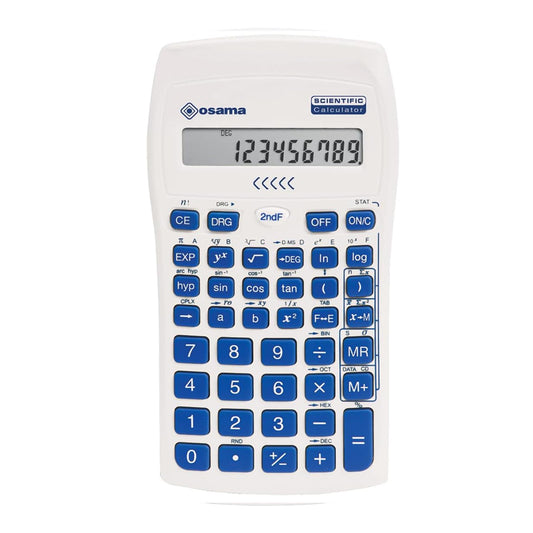 Calcolatrice Osama Scientifica OS 84019079 Bianco\Blu