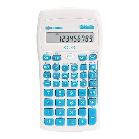 Calcolatrice Osama Scientifica OS 84019079 Bianco\Azzurro