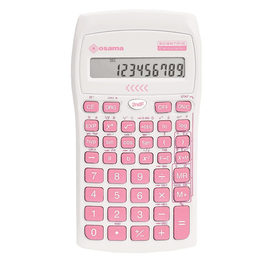 Calcolatrice Osama Scientifica OS 84019079 Bianco\Rosa