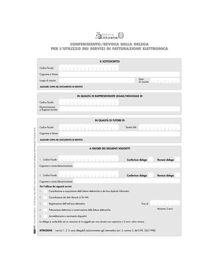 Edipro Delega Fatturazione Elettronica E0018