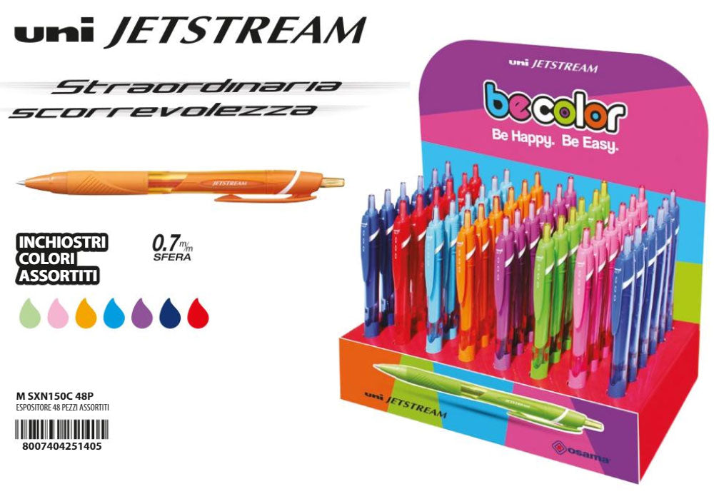 Penne Roller Uni Jetstream BeColor Expo 48 pz.