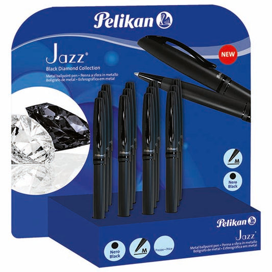 Penne Pelikan Jazz Diamond Black Sfera Expo 12 pz. + astucci