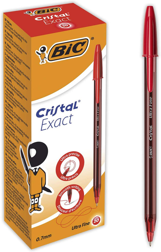 Penne Bic Cristal Exact Rosso Ultra fine 20 pz.