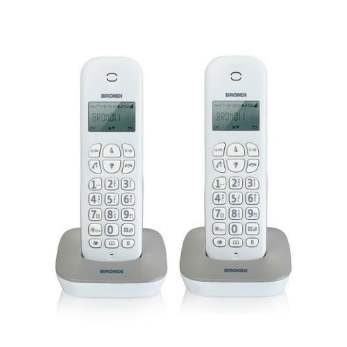 TELEFONO CORDLESS BRONDI GALA TWIN BIANCO/GRIGIO DUO