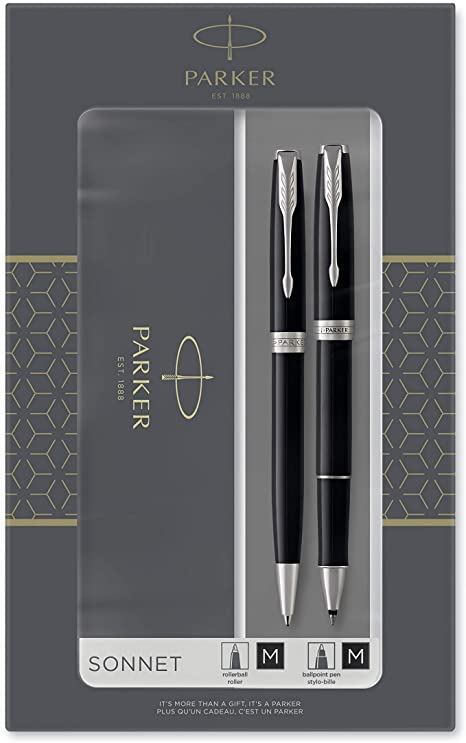 Parker 00 Gift Set Sonnet Black CT BP RB 2093259  ( Fine Stock )