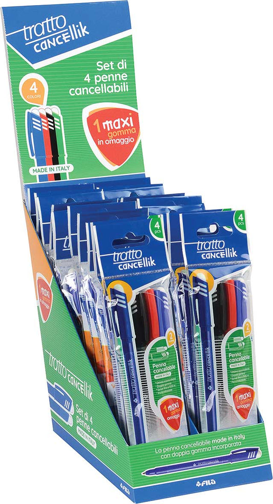 Penne Tratto Cancellik  Expo 20 pz. da 4 col. ass.