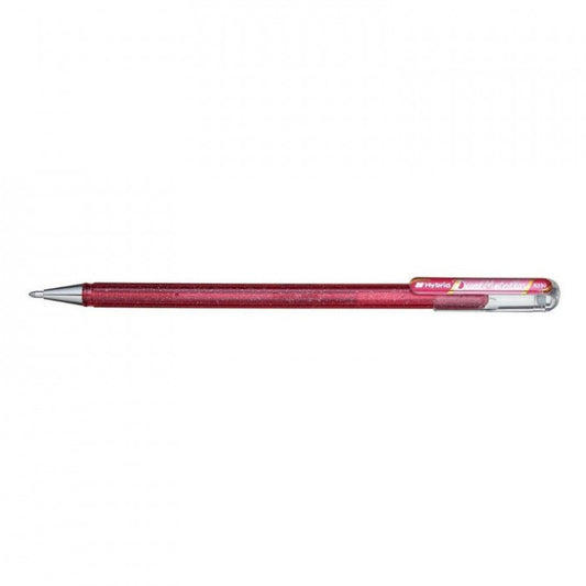Penne Gel Pentel Dual Met. K110 Rosa/Rosa 12 pz.