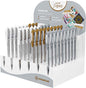 Penne Gel Uni Signo Oro Arg Bianco Expo 36 pz.
