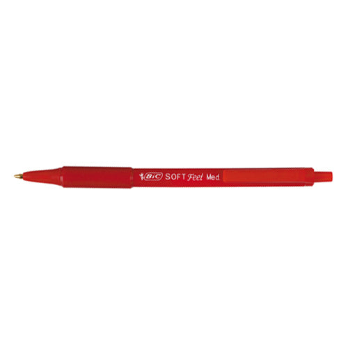 Penne Bic Soft Feel Clic 1.0 Rosso 12 pz.
