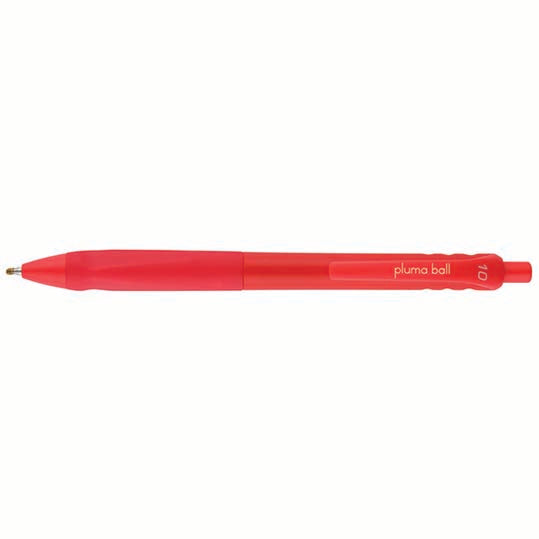 Penne Memotak Pluma Ball 1.0 Rosso 12 pz.