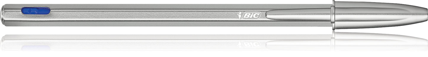 Penne Bic Cristal Re New Argento Blu 10 pz.