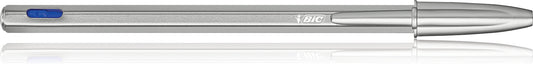Penne Bic Cristal Re New Argento Blu 10 pz.