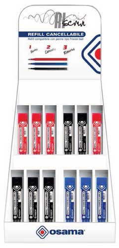 Refills Osama Riscrivi Nero 3 pz. Comp. Frixion
