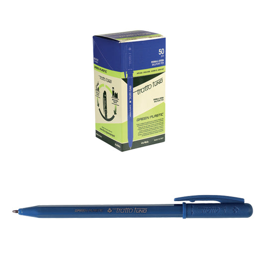 Penne Tratto 1Uno 0,5 Green Plastic Blu 50 pz.