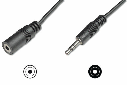 PROLUNGA DIGITUS SCHEDA AUDIO PER CUFFIE - CASSE MASCHIO - FEMMINA 2,5 MT NERO