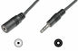 PROLUNGA DIGITUS SCHEDA AUDIO PER CUFFIE - CASSE MASCHIO - FEMMINA 2,5 MT NERO