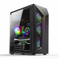 CASE GAMING MACH POWER 1*LED RGB 4*FAN ARGB 2*USB GLASS PANEL