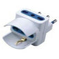 ADATTATORE TRIPLO SPINA 16A - 2 PRESE 10/16A E 1 PRESA SCHUKO BIANCA