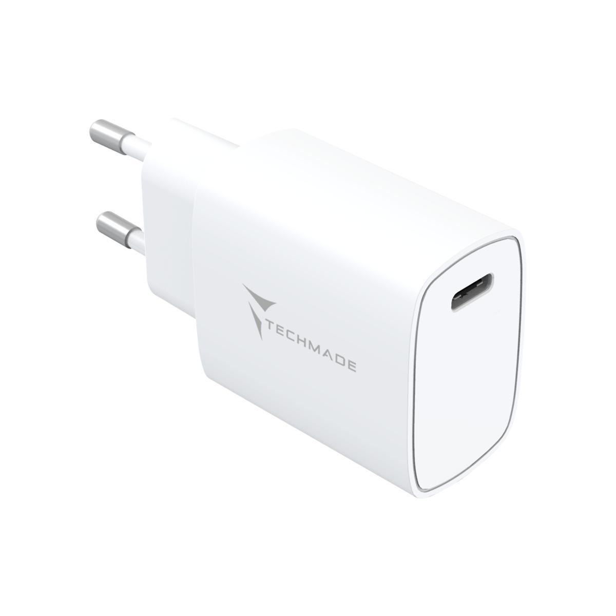 TECHMADE CARICABATTERIE20W 1 PORTA USB-C OUTPUT FAST CHARGE